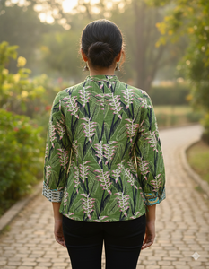 Chaqueta de Otoño para Mujer, Ropa 2026, Nueva Moda, Estampado Floral, Transpirable, Retro, Cuello Alto, Manga Larga, Informal - Product Image 2