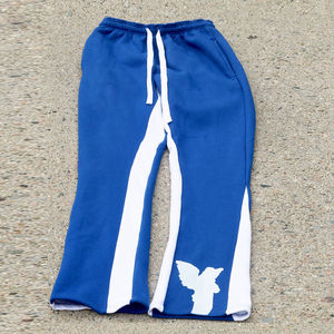 Pantalon de survêtement évasé décontracté pour homme sérigraphié avec logo personnalisé 100% coton pantalon de jambe Streetwear léger avec poche latérale - Product Image 3