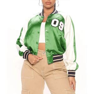 Veste d'université en satin brodé sur mesure pour hommes et femmes Vestes de baseball d'hiver avec logo en chenille Traitement tricoté - Product Image 6