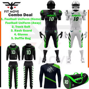 Ensemble de maillots de football américain de qualité supérieure, impression par sublimation personnalisée, séchage rapide, design personnalisé, meilleur prix - Product Image 1