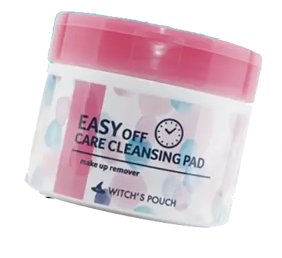 WITCH'S POUCH esay off care cleansing pad round make up remover pad wet facial cleaning with cleansing water 100g
