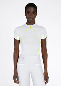 Camiseta Deportiva de Equitación para Mujer, Ligera, de Manga Corta, Transpirable, de Tela Elástica, Capa Base de Alto Rendimiento, Servicio OEM - Product Image 5