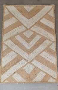 คุณภาพสูงเป็นมิตรกับสิ่งแวดล้อมสี่เหลี่ยมผืนผ้าซักได้พรมปอกระเจาหญ้าทะเลทอปอกระเจาพรมฟางสีขาวและห้องนั่งเล่นธรรมชาติ - Product Image 3