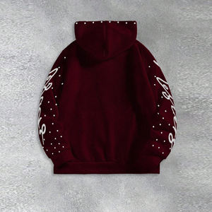 Sweat à capuche zippé avec strass pour femmes, coton, doux, chaud, respirant, streetwear, broderie vintage, patch, sweat à capuche personnalisé - Product Image 3