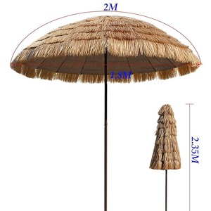 ร่มอลูมิเนียมออกแบบได้ตามต้องการร่มเฟอร์นิเจอร์ในสวนกลางแจ้งร่มพับได้ง่ายควบคุมด้วยมือด้วยตนเองสำหรับชายหาดรีสอร์ท - Product Image 2