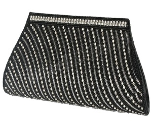 Sac à main de soirée élégant en cuir véritable perlé de style nouveau et luxueux pour femmes avec une capacité allant jusqu'à 1L - Product Image 1