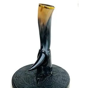 Directo India mejor calidad personalizado respetuoso con el medio ambiente hecho a mano vikingo beber cuerno artesanías naturales para el hogar Hotel coche uso tallado a mano - Product Image 1