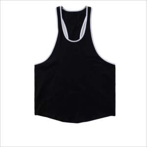 Camiseta sin mangas de punto transpirable de verano informal para hombre, ropa de gimnasio negra - Product Image 1