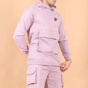 ชุดเสื้อมีฮู้ดและกางเกงขาสั้นลำลองสำหรับผู้ชายผ้าคอตตอน100% คอลเลคชั่นฤดูหนาวใหม่2024 - Product Image 6