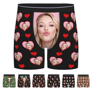 กางเกงในบ็อกเซอร์สำหรับผู้ชายกางเกงขาสั้นพิมพ์ลายภาพส่วนตัวพร้อมโลโก้ - Product Image 3