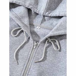 Sweats à capuche courts personnalisés Pullover lourd à manches longues respirant sweats à capuche pour femmes - Product Image 5