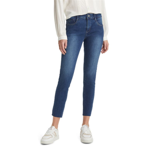 Wit & Wisdom 'Ab'solution Jeans Skinny in Denim Vintage Blu Medio Taglia 0 - Stile Boyfriend Traspirante con Caratteristiche Utilitarie Lavabili - Product Image 1