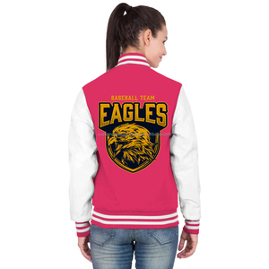Modern <b>Quilted</b> Cotton Women's Varsity Jacket with Custom Embroidery and Dyed Finish for Stylish Breathable Outerwear - Product Image 4