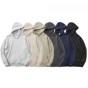 Conjunto de ropa deportiva de invierno de 100% algodón para hombre, chándal ecológico a prueba de viento con patrón sólido, ropa deportiva teñida - Product Image 6