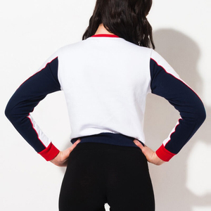 Sweat-shirt pour femme de qualité supérieure avec des garnitures côtelées en molleton de coton doux, une coupe décontractée et un confort polyvalent pour un habillage quotidien - Product Image 5