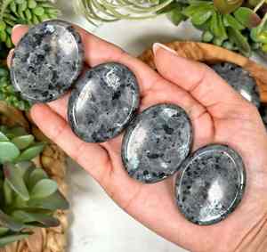 Natural Larvikite Thumb Worry <b>Stone</b> Polished Crystal Healing Gemstone For Stress <b>Relief</b> and Meditation Wholesale Worry Stones - Product Image 1
