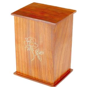 Venta caliente urnas de cremación funeraria de madera con signo de Corss sagrado caja de urnas funerarias de palisandro de gran calidad a precios bajos - Product Image 4