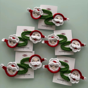 Accesorios para el cabello de ganchillo Horquilla de hilo de algodón suave Regalo de Navidad festivo para niños y damas Hecho en Vietnam - Product Image 1