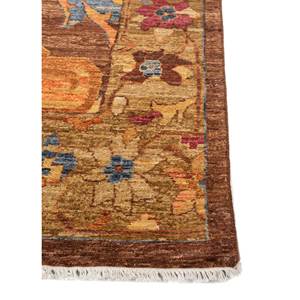 Alfombras de Lana Anudadas a Mano Cyanna en Rojo y Naranja con Motivos Rectangulares y Abstractos para Sala de Estar y Dormitorio - SKWL-497 - Product Image 4