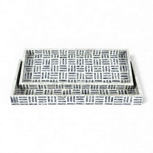 Bandeja de Nácar Natural al por Mayor, Bandeja de Servicio Hecha a Mano, Bandeja de Concha para Decoración del Hogar, Hecha Directamente en Vietnam - Product Image 1