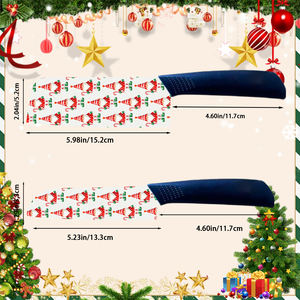 Couteau de chef Damas 3 pièces, céramique, compatible lave-vaisselle, poignée en plastique ambidextre, livraison rapide, livraison gratuite, dropshipping - Product Image 2