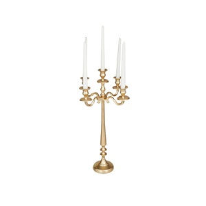 Bougeoir candélabre doré à 5 bras pour hôtel et maison Grand bougeoir en métal de taille personnalisée pour prix de gros - Product Image 2