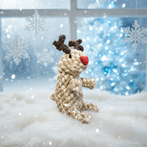 Jouets pour animaux de compagnie en forme de cerf de Noël, en coton écologique, plastique, polyester, PC, balles pour chiens, emballage en carton, styles modernes et classiques - Product Image 3