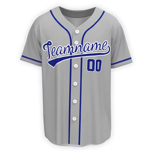Service OEM personnalisé, maillots de baseball respirants de haute qualité, vente en gros de chemises de sport personnalisées, 100% polyester - Product Image 5