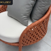 Ensemble de mobilier d'extérieur professionnel en aluminium et corde, chaise de balcon étanche en métal, table et chaises de jardin pour hôtel