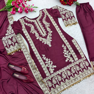 Top-pent กับ dupatta กับงานปัก - Product Image 1