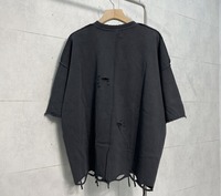 T-shirt Homme Personnalisé de Haute Qualité, Style Déchiré et Usé, Coupe Ample Hip-hop Oversize
