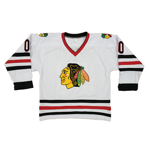 High Quality Custom Polyester Cut n Sew Ice <b>Hockey</b> Jersey Adults Sportswear with Embroidered Name Logos OEM Team Name Service - Product Image 1