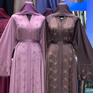 2025 nueva ropa islámica tradicional para mujeres Dubai Abaya inspirada en Arabia Saudita paños transpirables del Golfo - Product Image 1