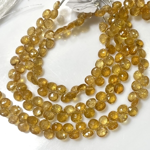 ลูกปัดพลอยสีเหลืองรูปหัวใจทัวร์มาลีน - Product Image 5