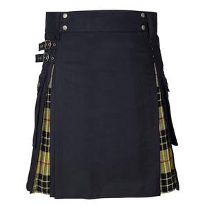 Kilt Moderno Utilitario para Hombre Negro de Buena Calidad, Servicio OEM ODM, con Tela Personalizada, Logotipo Personalizado y Color Personalizado - Product Image 3