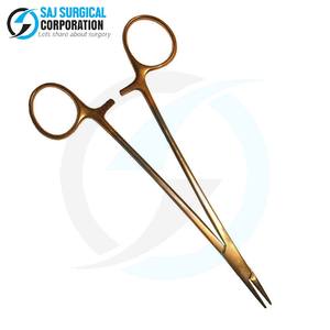 Disponible en acier inoxydable extra-fort résistant de porte-aiguille de TC de couleur de cuivre pour les tissus épais et l'usage chirurgical vétérinaire - Product Image 3