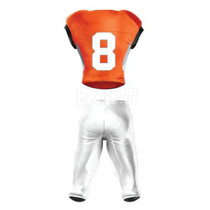 Conjunto completo de uniforme de fútbol americano con número personalizado e impresión de nombre disponible para equipos y escuelas de jóvenes adultos - Product Image 2