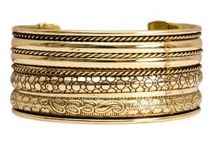 Conjunto de joyería de latón de alta calidad para mujer, brazalete chapado en oro, pulsera para bodas y regalos, precio bajo - Product Image 2