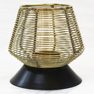 Support votif en métal couleur or de luxe fait à la main minimaliste étanche décoration de la maison noël Halloween pâques mariage table - Product Image 5