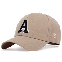 Gorra de béisbol con bordado Ar lateral con letras Unisex, gorra deportiva ajustable con espalda cerrada para otoño, gorras de alta calidad para exteriores para hombres