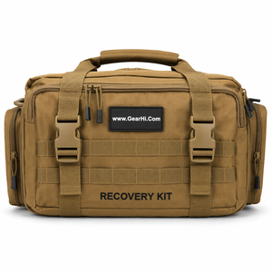 GearHi Bolsa de Kit de Recuperación Reforzada de Alta Resistencia, Porta Equipos para Cabrestante, Correa de Remolque, Grillete, Bloque de Arrastre, para Recuperación de Vehículos - Product Image 1