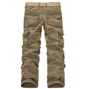 Pantalones Cargo de nuevo estilo, venta al por mayor, algodón de estilo personalizado de alta calidad, 100%, 6 bolsillos, pantalones Cargo lisos con cordón para hombre - Product Image 4