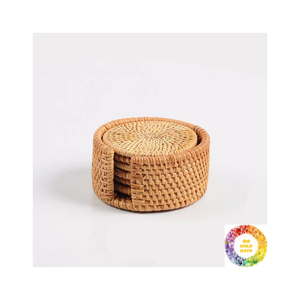 Napperon en rotin naturel décor de table de mariage assiettes de chargeur en rotin fabriquées à la main décoration murale suspendue rustique élégante - Product Image 1