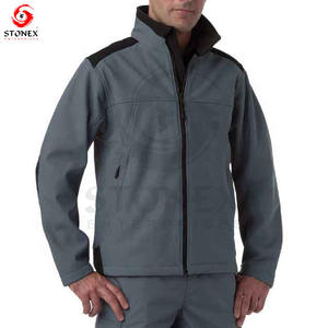 เสื้อแจ็คเก็ตผ้านิ่มสำหรับผู้ชายเสื้อคอโอสีล้วนทำจากวัสดุที่ดีที่สุดออกแบบได้ตามต้องการสำหรับฤดูหนาว - Product Image 2