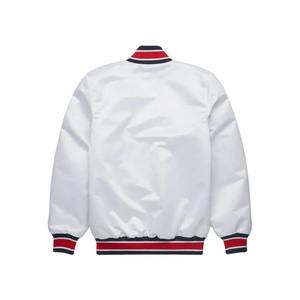 Nouvelle veste universitaire de haute qualité, style décontracté pour homme, blanc et bleu, veste en satin ou en laine avec logo personnalisé pour un look élégant - Product Image 2