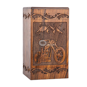 Cremation <b>Urns</b> for Adult Human Ashes Adult <b>Large</b> Wooden <b>Urn</b> Handcrafted for Funeral and Burial Rosewood Bike Memorial Burial - Product Image 5