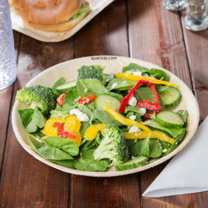 Platos de bambú desechables naturales Areca resistentes 12 pulgadas/10 pulgadas/9 pulgadas/8 pulgadas/7 pulgadas/6 pulgadas/5 pulgadas varios tamaños para fiesta de cumpleaños - Product Image 2