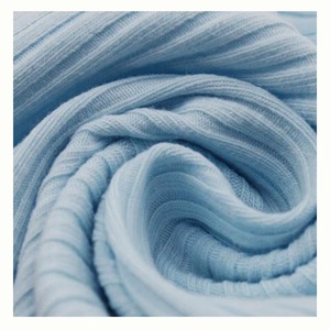 ผ้าสแปนเด็กซ์โพลีเอสเตอร์และสิ่งทอสำหรับเสื้อผ้าผ้าถักผ้ายืด2*2เส้นสีเมทัลลิค - Product Image 1