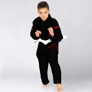 Uniforme de karaté noir pour enfants de meilleure qualité, vêtements de sport confortables et populaires pour les arts martiaux, prix bas quantité minimale de commande à vendre - Product Image 3