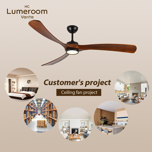 USA In Stock 72 Inch Solid Wood <b>Ceiling</b> Fan with <b>Light</b> Quiet DC Motor <b>Remote</b> <b>Control</b> for Large Room Living Room - Product Image 4